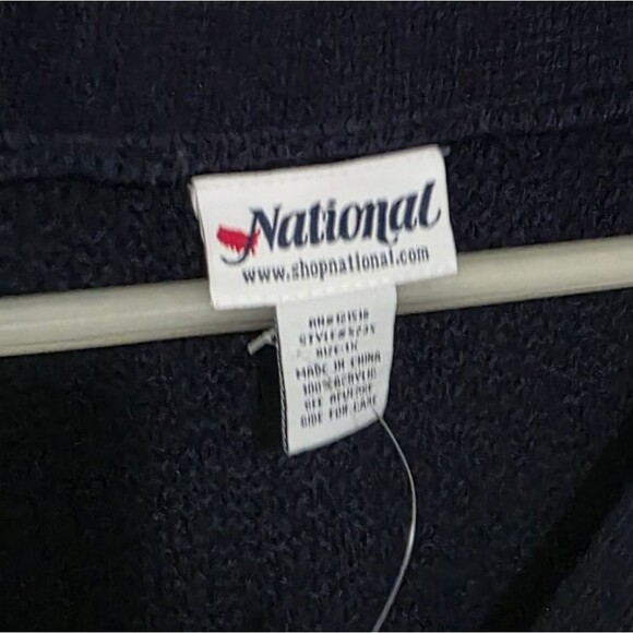 National Button Front Sleeveless Sweater Vest 1X - Picture 2 of 3